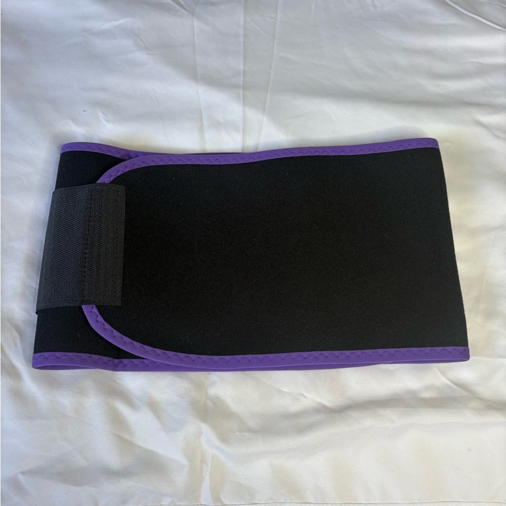 Black Waist Trainer with Purple Trim